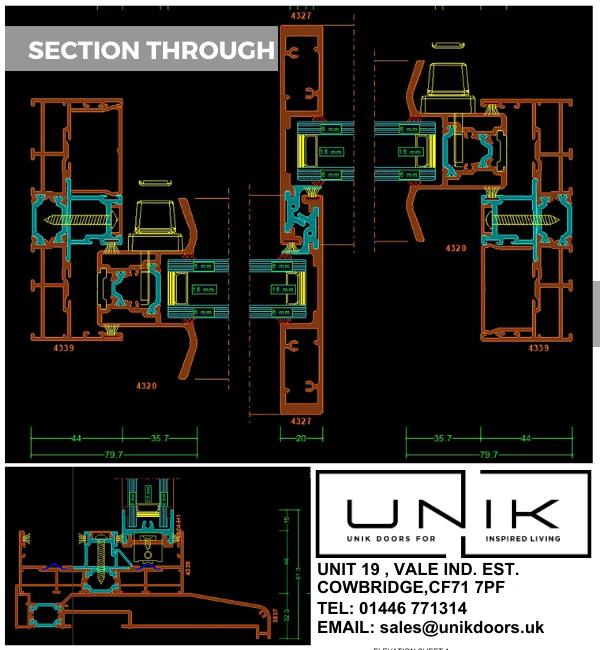 2.6M to 2.8M COR VISION Aluminium Sliding Door- Manufactured Bespoke to Your Own Size - Image 4
