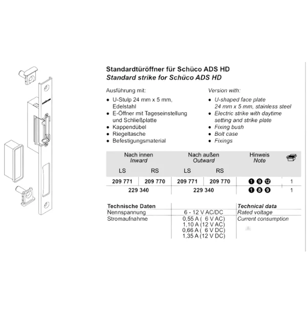 Schuco 209770 Electric Strike - Right Hand - Image 3