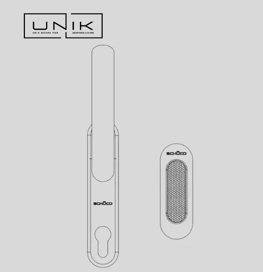 Schuco 276737 Handle for Sliding Doors Without cylinder with Silver Tray - Image 3