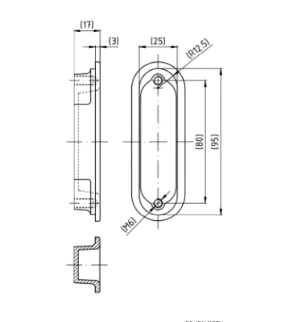 SCHÜCO Handle Spacer 269422 /269225-Silver - Image 3